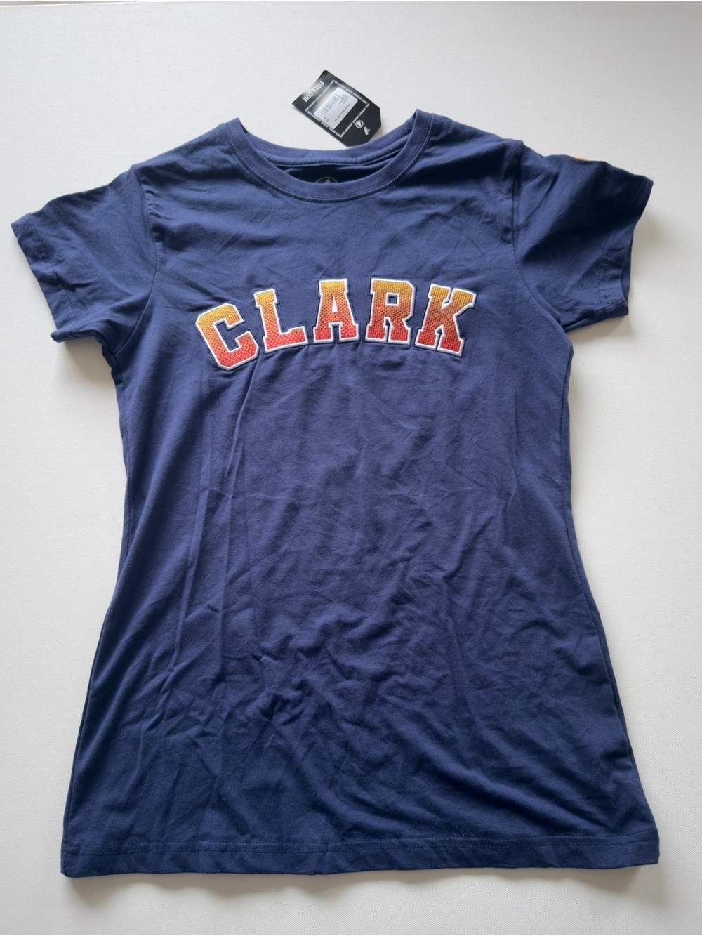 NWT Kids Caitlyn Clark Graphic Tee Navy Blue Size Small (KB7)